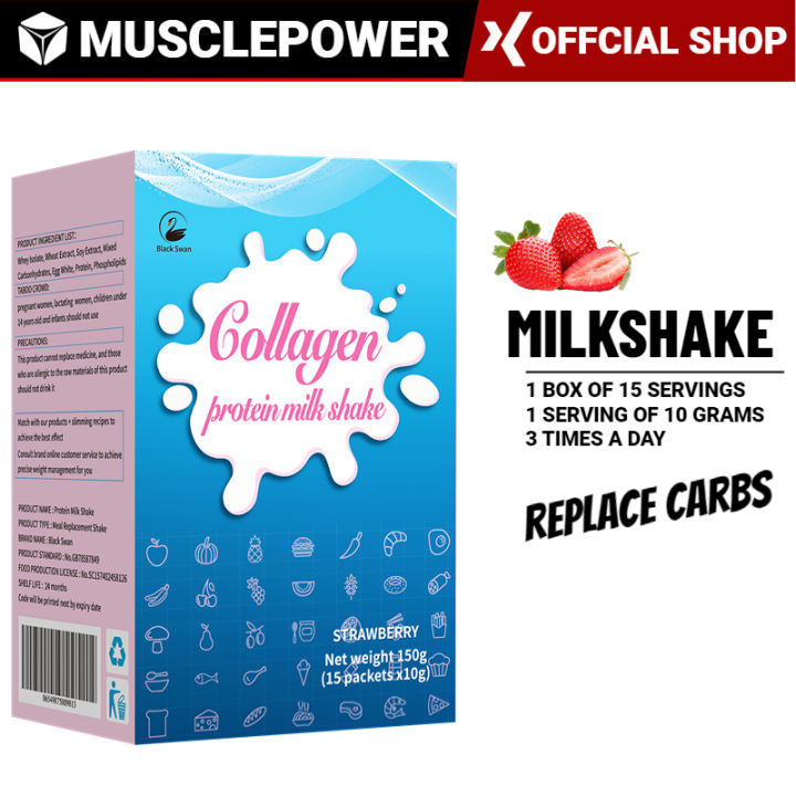 Strawberry Collagen Meal Replacement Shake Low Carb Keto Meal