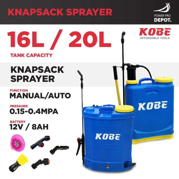 Kobe Knapsack Sprayer Battery Pump Pam Racun Bateri Manual Automatic