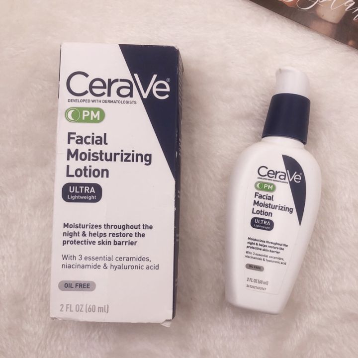 CeraVe PM Facial Moisturizing Lotion Night Cream With Hyaluronic Acid