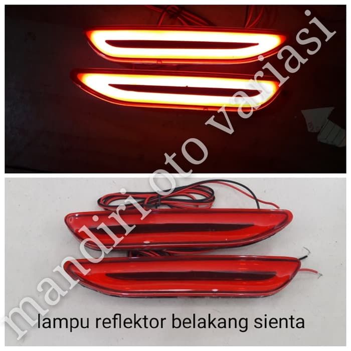 Lampu Reflektor Toyota Sienta Led Bumper Belakang Lampu Variasi Mobil