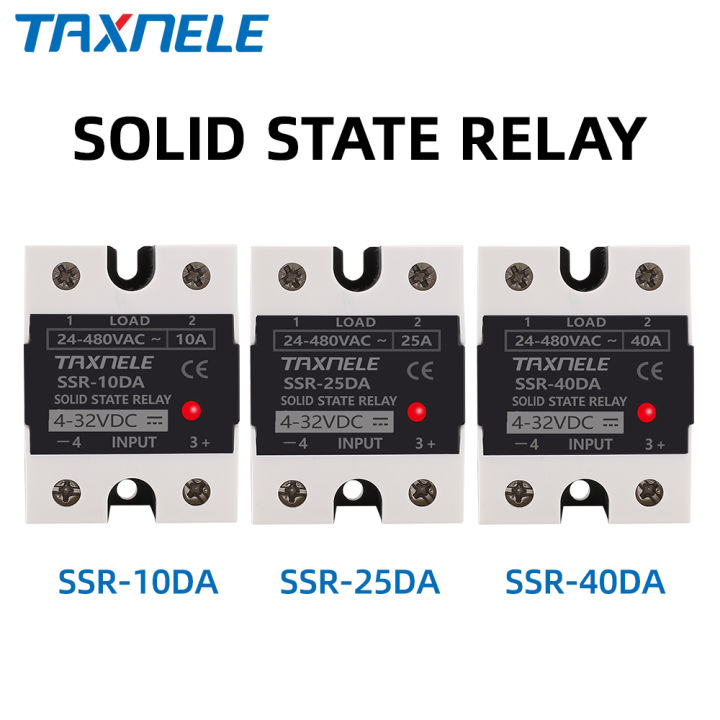 SSR 40DA SSR 25DA 10DA Solid State Relay DC To AC 4 32VDC Input 24