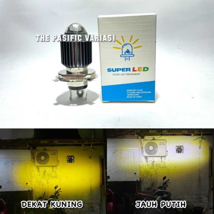 Lampu Led Utama Motor Mobil D H Laser Warna Putih Kuning Ac Dc