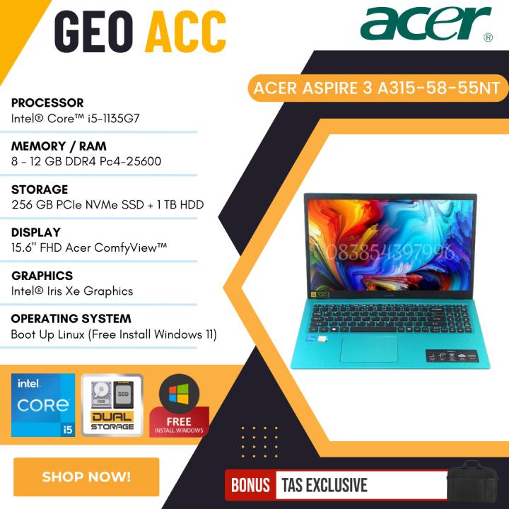 Acer Laptop Acer Warna Biru Lucu Acer Aspire A Nt Core I