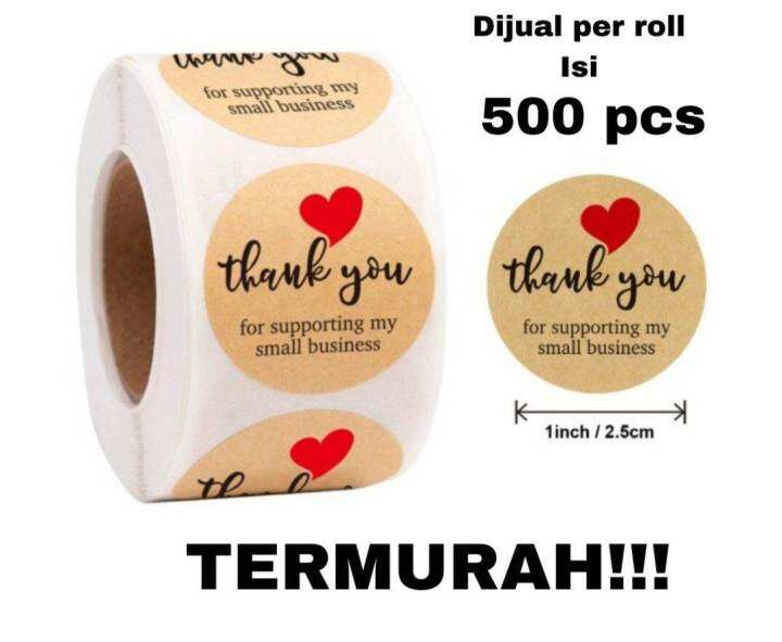 Majalaya Stiker Label Thank You Isi Pcs Roll Lazada Indonesia