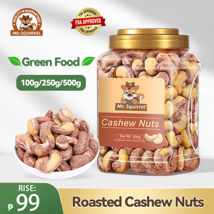 Mr Squirrel Roasted Cashew Nuts Yummy Cashew Nuts Green Food Office