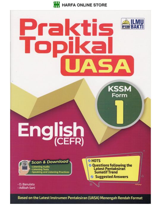 BUKU LATIHAN PRAKTIS TOPIKAL UASA ENGLISH CEFR FORM 1 KSSM Lazada