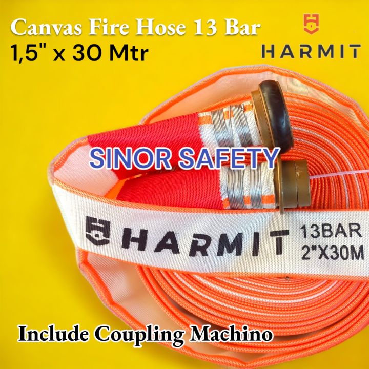 Selang Pemadam Fire Hose Kanvas 13 Bar 1 5 X 30 Mtr Coupling HARMIT