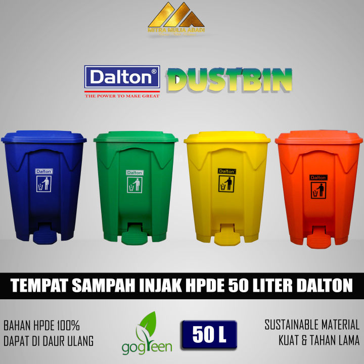 Tempat Sampah Injak Liter Dalton Hpde Dustbin Bak Sampah Dalton