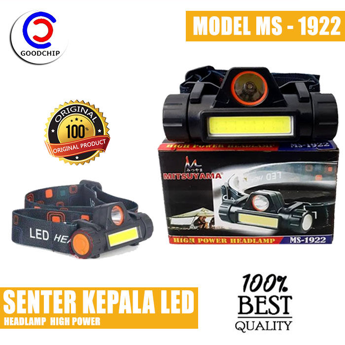 Senter Kepala Led Super Terang Cas Outdoor MS 1922 MS 1922 Mitsuyama