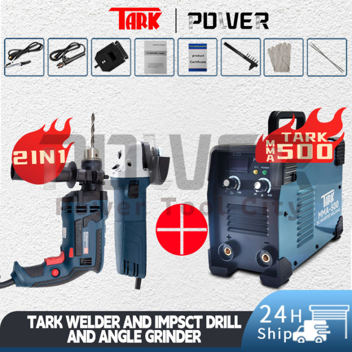 In Set Including Electric Impact Drill And Angle Grinder Set Mma