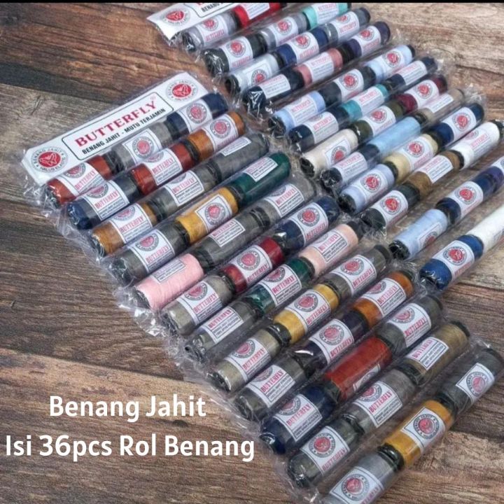 MEIMEY SHOP Benang Jahit Murah Isi 36 Pcs Rol Benang Lusinan Lazada