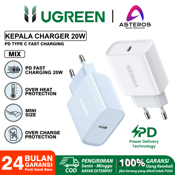 UGREEN Kepala Charger Power Delivery Type C Fast Charging 20W 10191