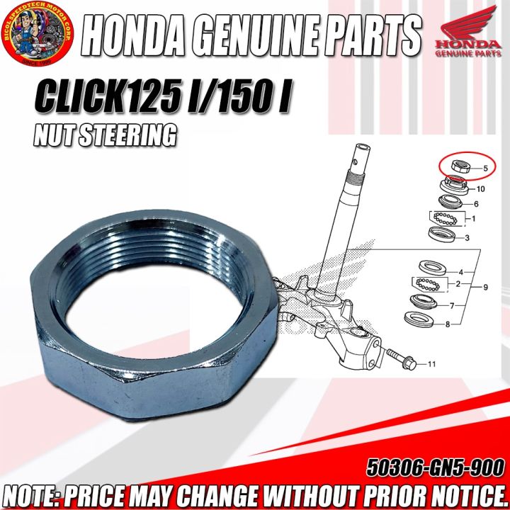 CLICK 125I 150I NUT STEERING HPI Genuine 50306 GN5 900 Lazada PH