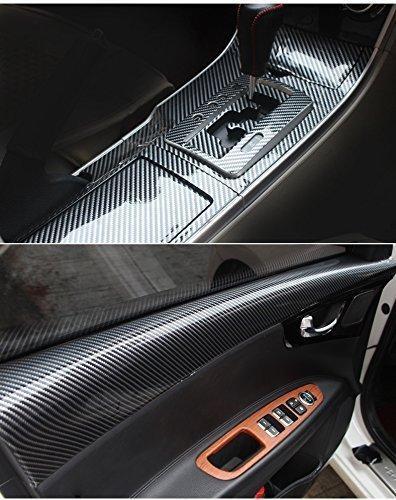 D High Glossy Shiny Carbon Fiber Pattern Film Wrap Decal Car Sticker