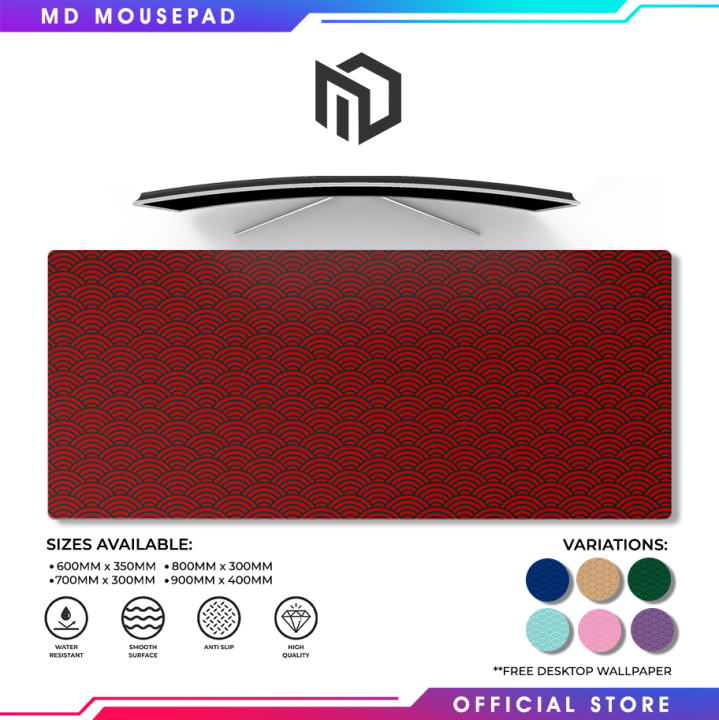 MD Mousepad Japanese Pattern 7 Color Variation Extended Mousepad