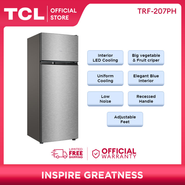 Tcl Cu Ft L Two Door Direct Cooling Refrigerator Trf Ph