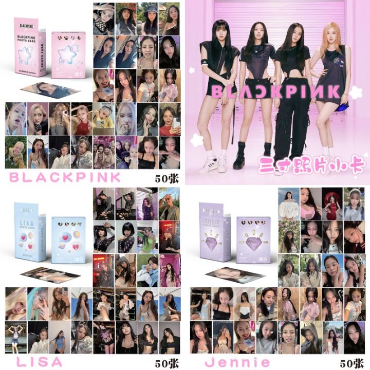 50 Pcs BLACKPINK Album Mini LOMO Cards Jisoo Rose Lisa Jennie