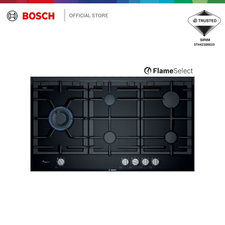 Bosch Series Cm Gas Hob Ceramic Glass Flameselect Prs A B Lazada