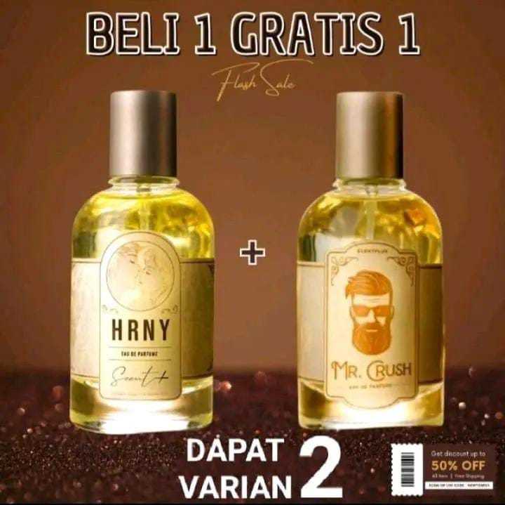 Beli 1 Gratis 1 PARFUM MR CRUSH HRNY Parfum Pria Parfum Tahan Hrny Mr