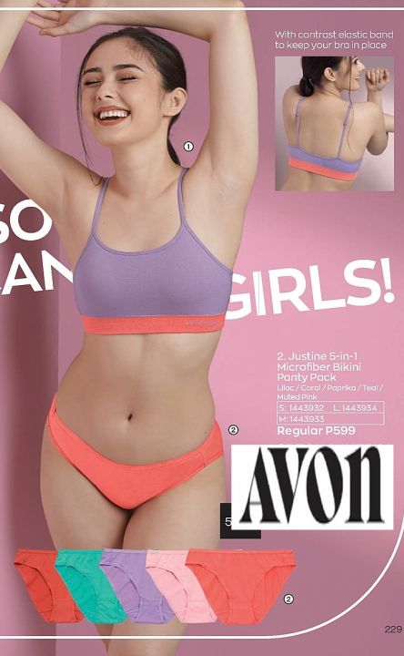 Avon Justine In Microfiber Bikini Panty Pack Lazada Ph