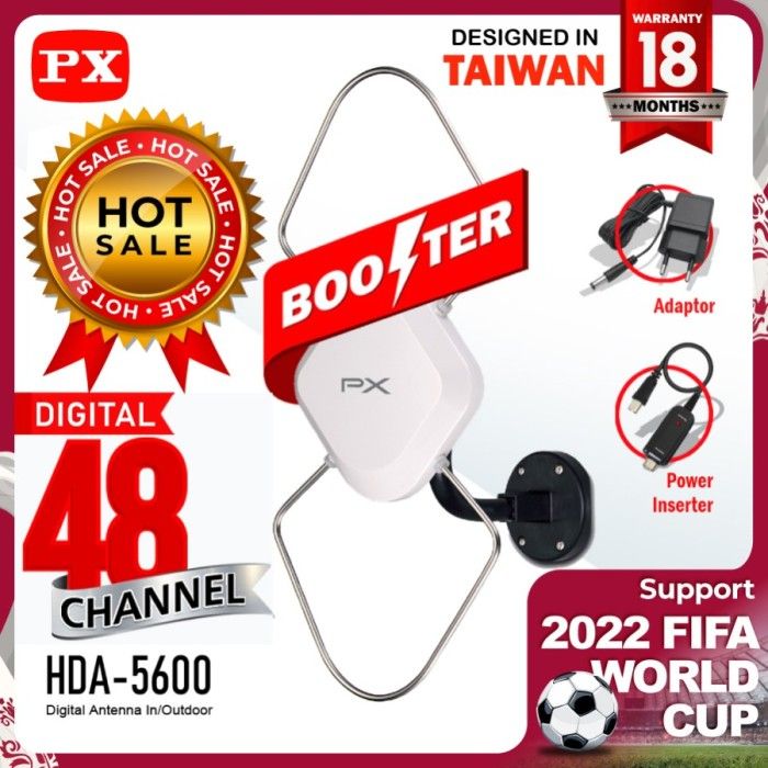 ANTENA TV DIGITAL ANALOG INDOOR OUTDOOR BOOSTER PX HDA 5600 Lazada