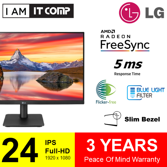 LG 24 Inch 24MP400B 24MP400 B FHD IPS 75Hz Monitor With AMD FreeSync