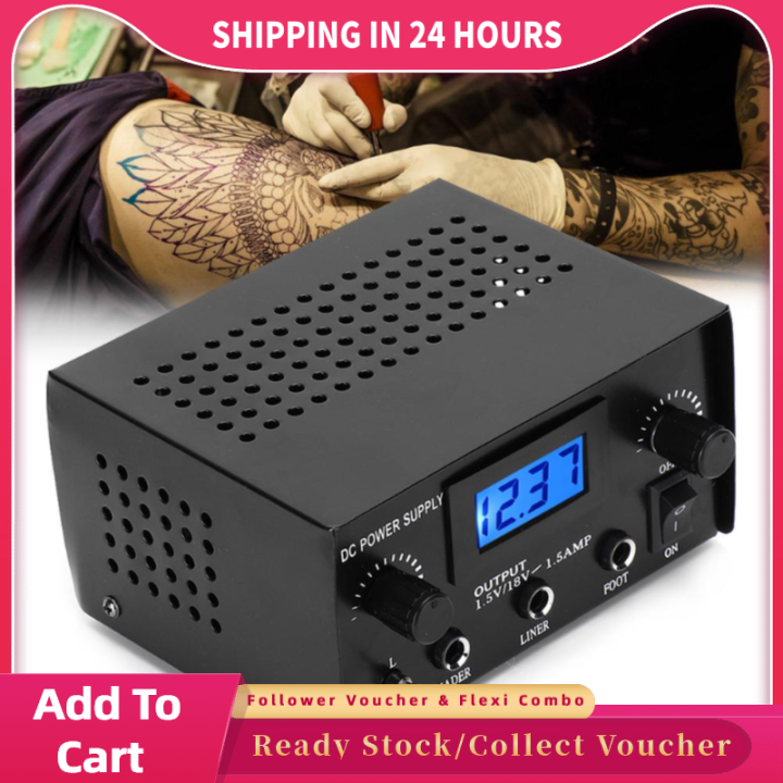 Professional Tattoo Power Supply LCD Display Tattoo Regulator For Liner