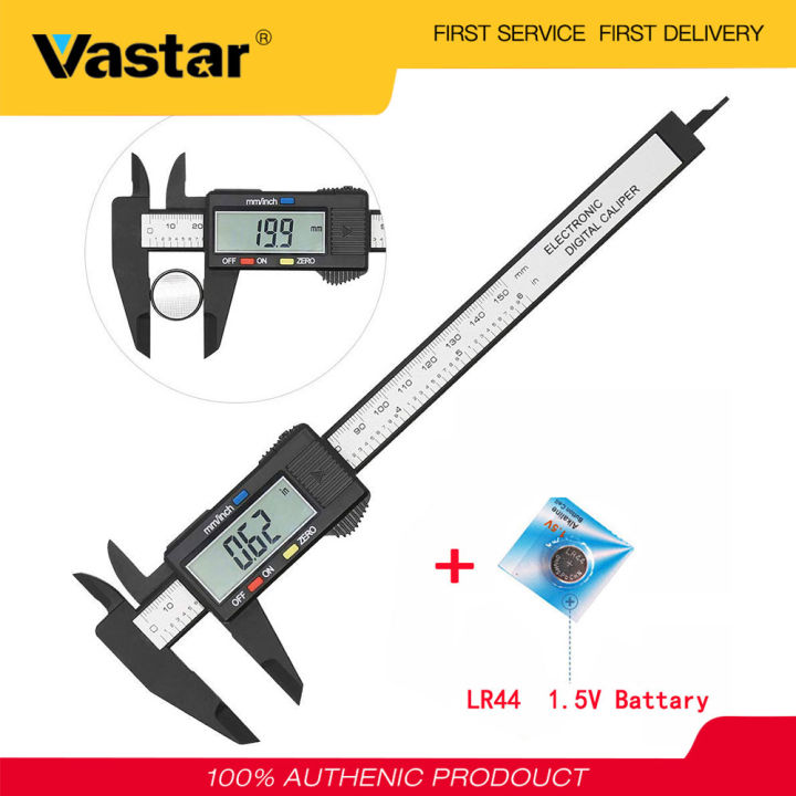 Vastar 6inch 150mm Electronic Digital Caliper Ruler Carbon Fiber