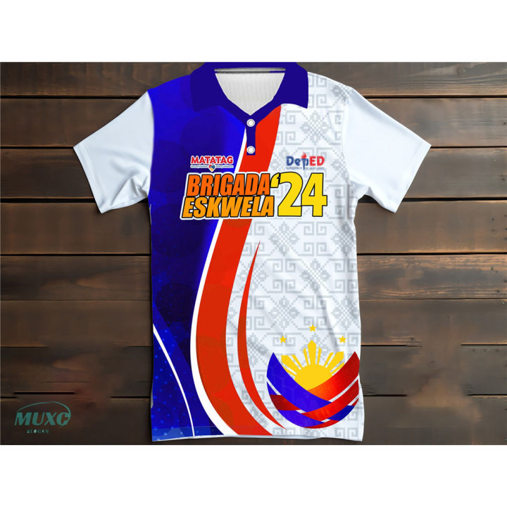 Brigada Eskwela 2024 Sublimation POLO Tshirt Men And Women POLO Tshrt