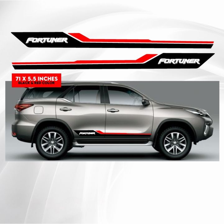 X2 TOYOTA FORTUNER BODY STICKER CUT OUT VINYL DECALS FOR TOYOTA