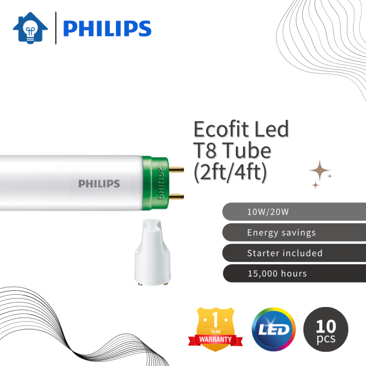 Philips W W Ecofit High Output T Led Tube Pcs Lazada