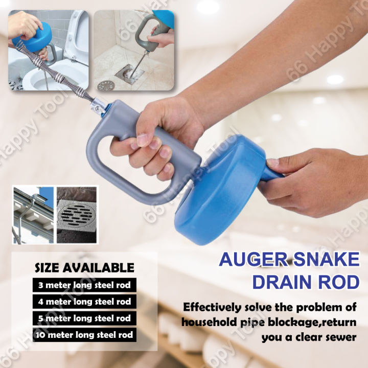 Flexible Drain Rod Unblocker Auger Snake M M M M Clog Remover