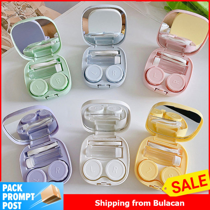 Ready Stock Cod Macaroon Lens Case Travel Ins Style Transparent