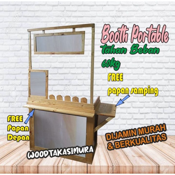 Booth Portable Meja Lipat Event Desk Gerobak Lipat Gerobak Murah