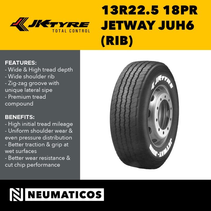 JK Tyre 13R22 5 18PR Jetway JUH6 Truck And Bus Radial TBR Tires Made In