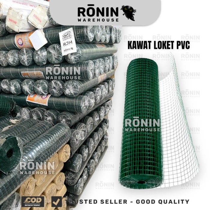 Kawat Loket PVC Ram Hijau 1 2 1 4 3 4 1 Inch Inch 10m Ayakan Pasir