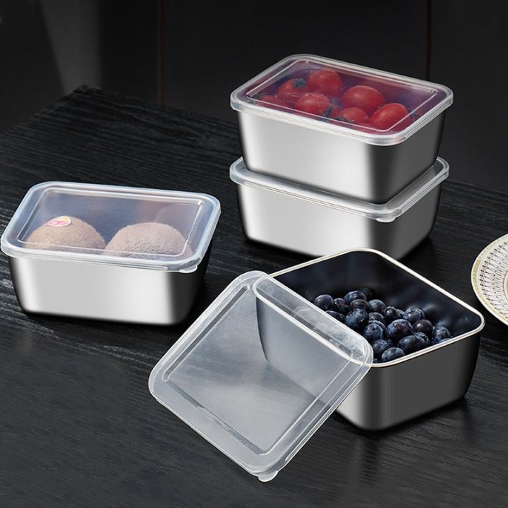 Stainless Steel Fresh Keeping Box Large Capacity Refrigerator Food