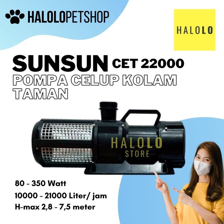 Sunsun Cet Pompa Celup Kolam Taman Hingga Liter