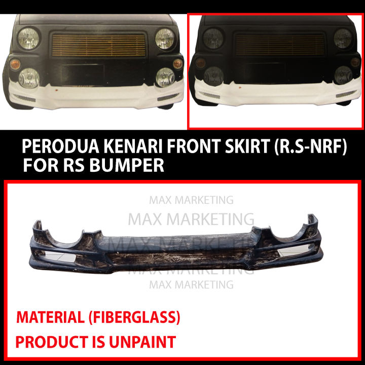 B Perodua Kenari Front Skirt Rs Nrf For Rs Bumper Fiberglass