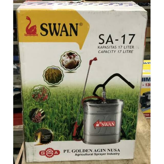 Swan Sprayer Stainles Pompa Semprotan Hama Desinfektan Manual 17lt SA