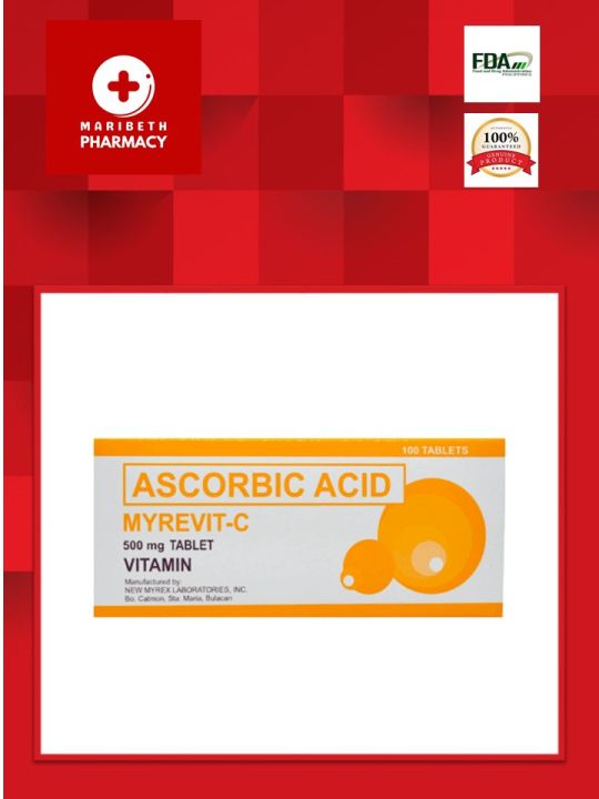 MYREVIT C ASCORBIC ACID 500MG 100 TABLETS Lazada PH