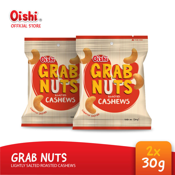 Grab Nuts Roasted Cashew 30g X 2 Healthy Kasoy Snack Lightly Salted