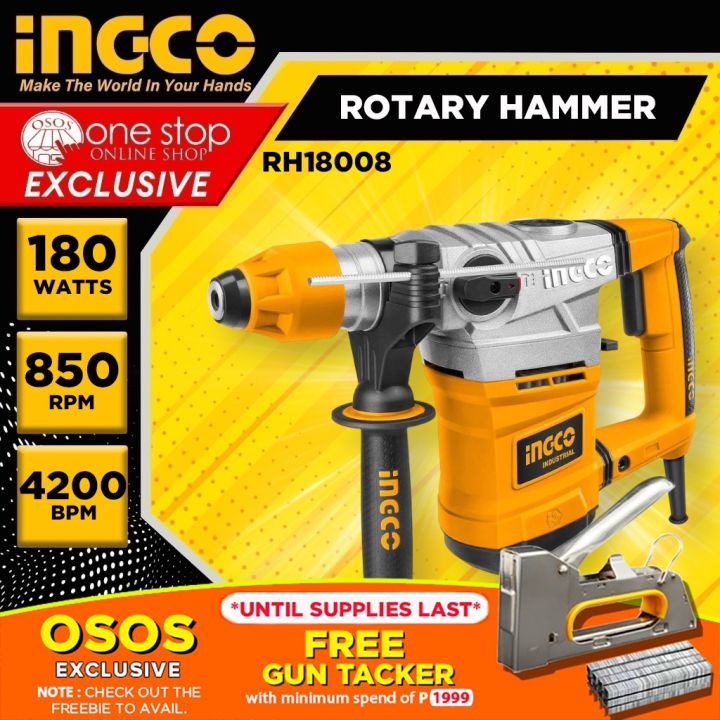 Ingco Rotary Hammer CHIPPING GUN 1800w RH18008 OSOS Lazada PH