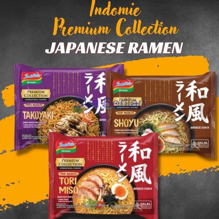 Indomie Premium Japanese Ramen Tori Miso Shoyu Takoyaki Gr Makanan