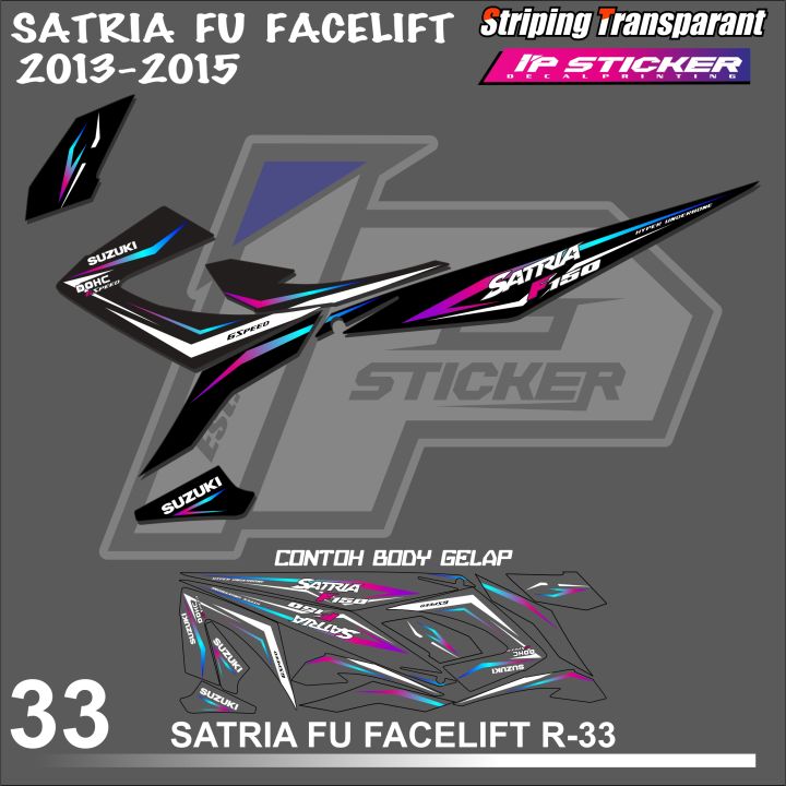 Satria Fu Facelift Cod Stiker Striping Motor Suzuki Satria Fu