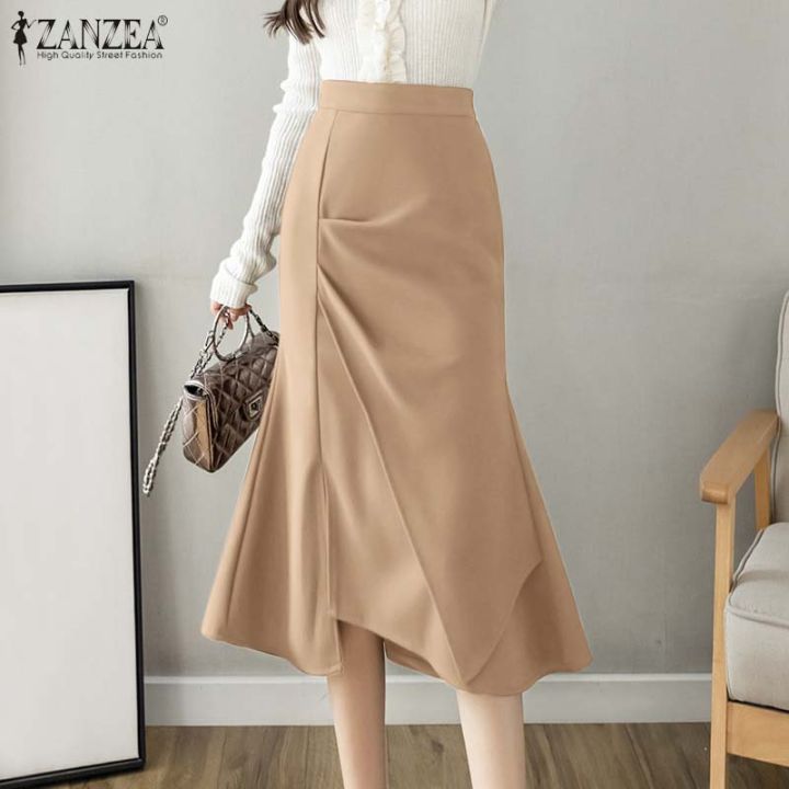 Zanzea Korean Style Womens Elegant Fishtail Skirts Formal Work High