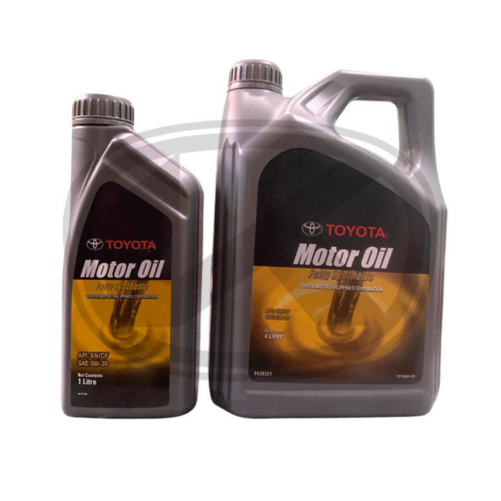 TOYOTA Motor Oil Fully Synthetic SN CF 5W 30 1liter And 4L 1gal Lazada PH