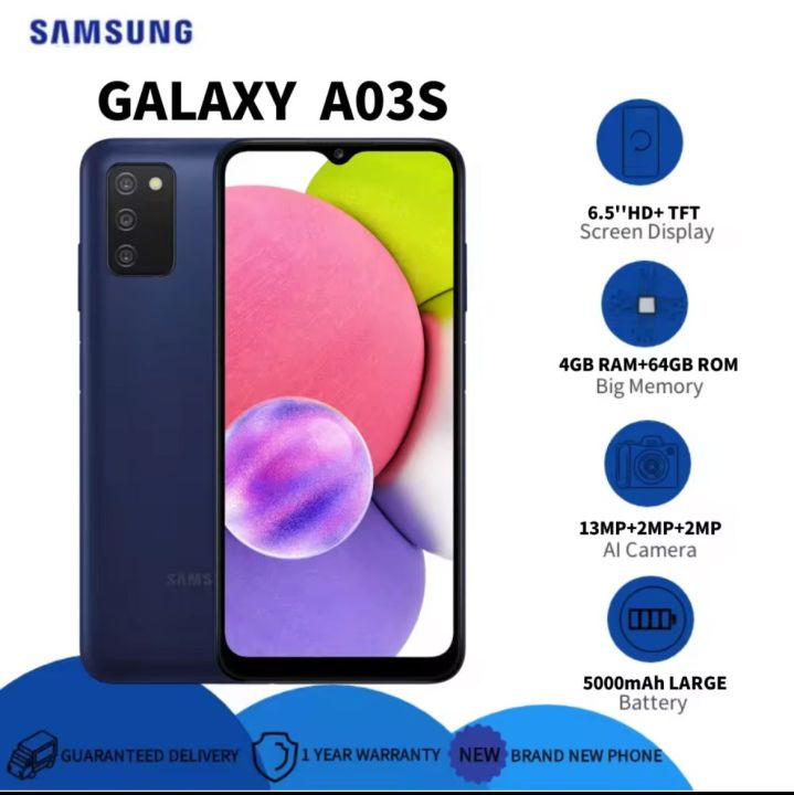 Hp Murah New SAMSUNG GALAXY A03s RAM 4 64 GB GARANSI 1 TAHUN GRESS