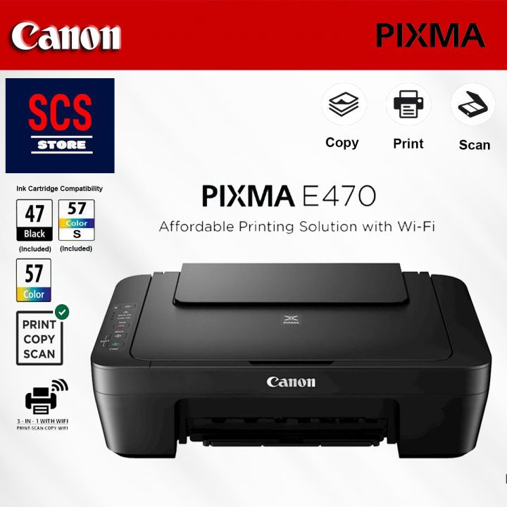 Canon Pixma E All In One Inkjet Color Printer Print Scan Copy