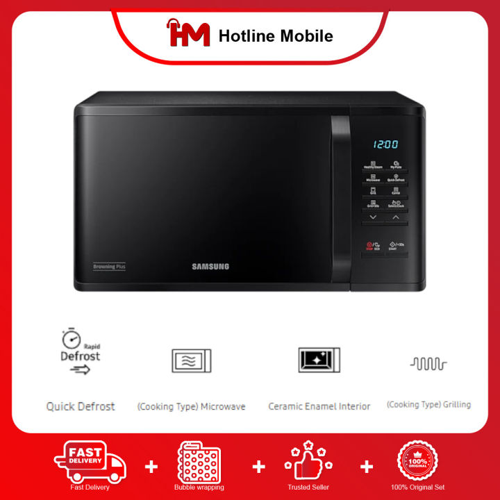 Samsung MG23K3513GK 23L Grill Microwave Oven With Healthy Steam Lazada